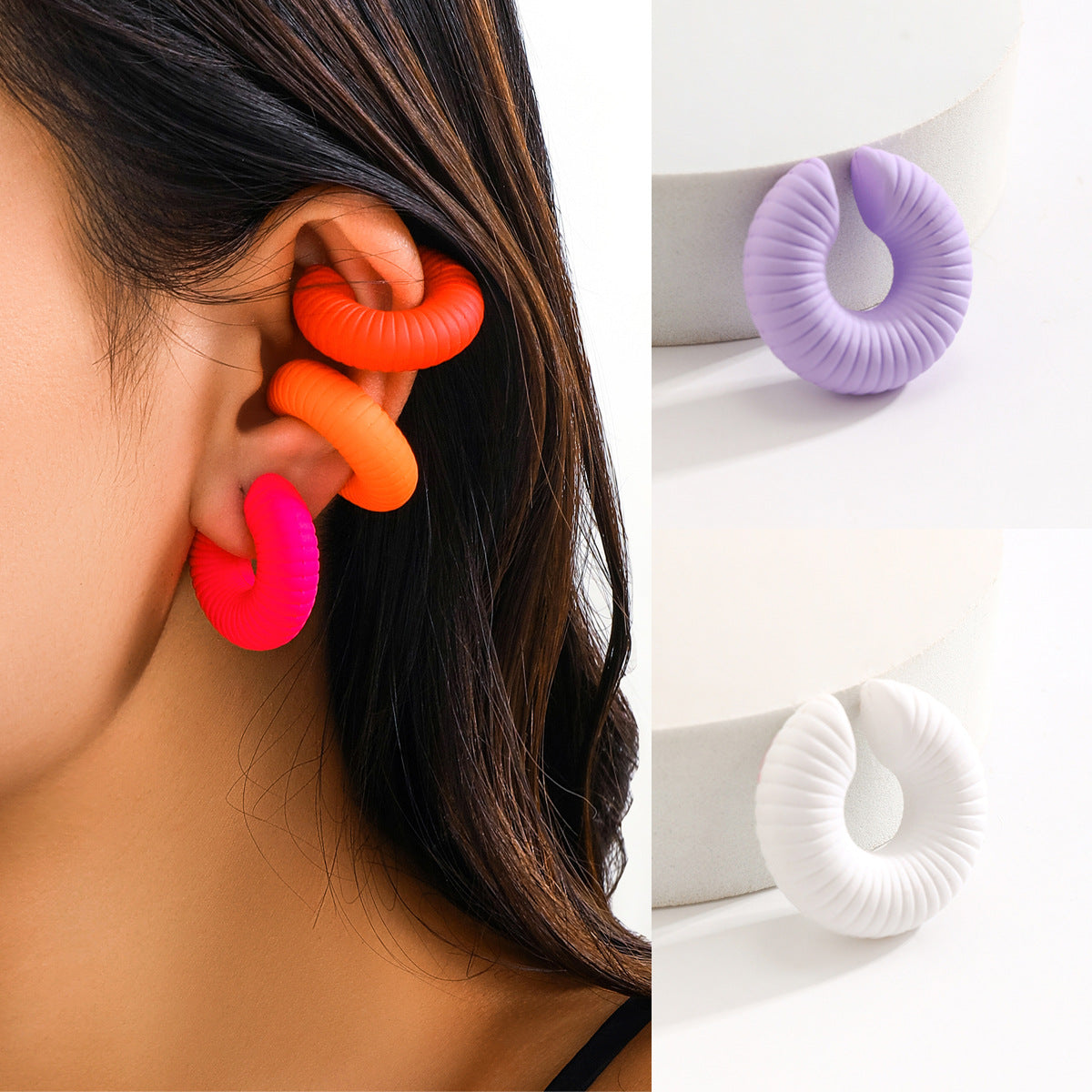Exquisite Single-Sell Cross-border Color Thread Ear Clip with Chic Design