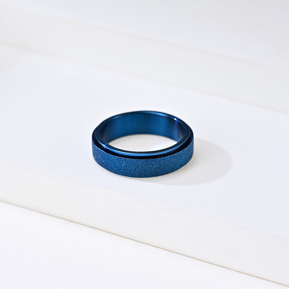 Planderful Titanium Steel Matte Rotating Ring Unisex For Him Her Couples Wedding Band Everyday Genie