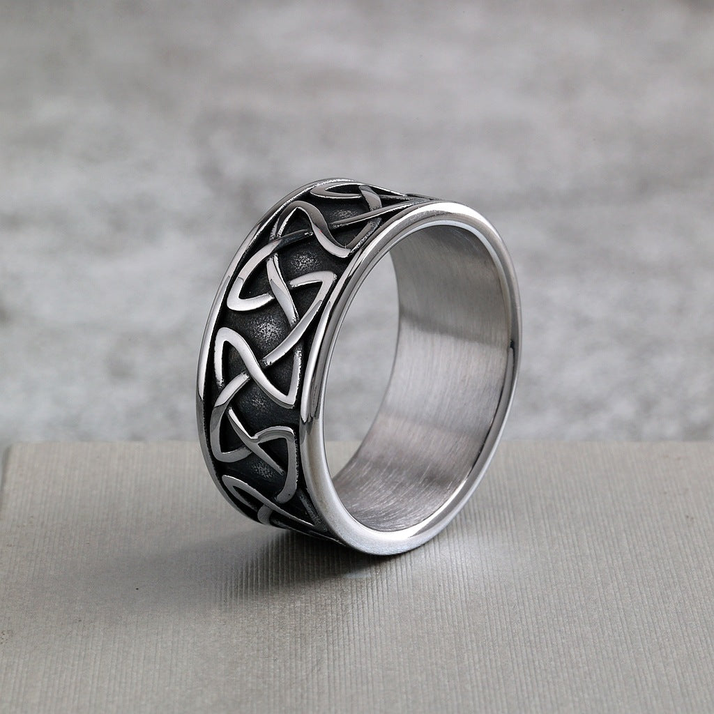 Vintage Viking Stainless Steel Men's Ring