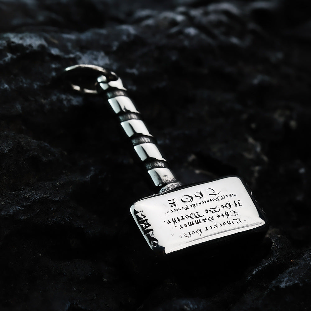 European And American Retro Stainless Steel Men's Pendant Viking Thor Quake
