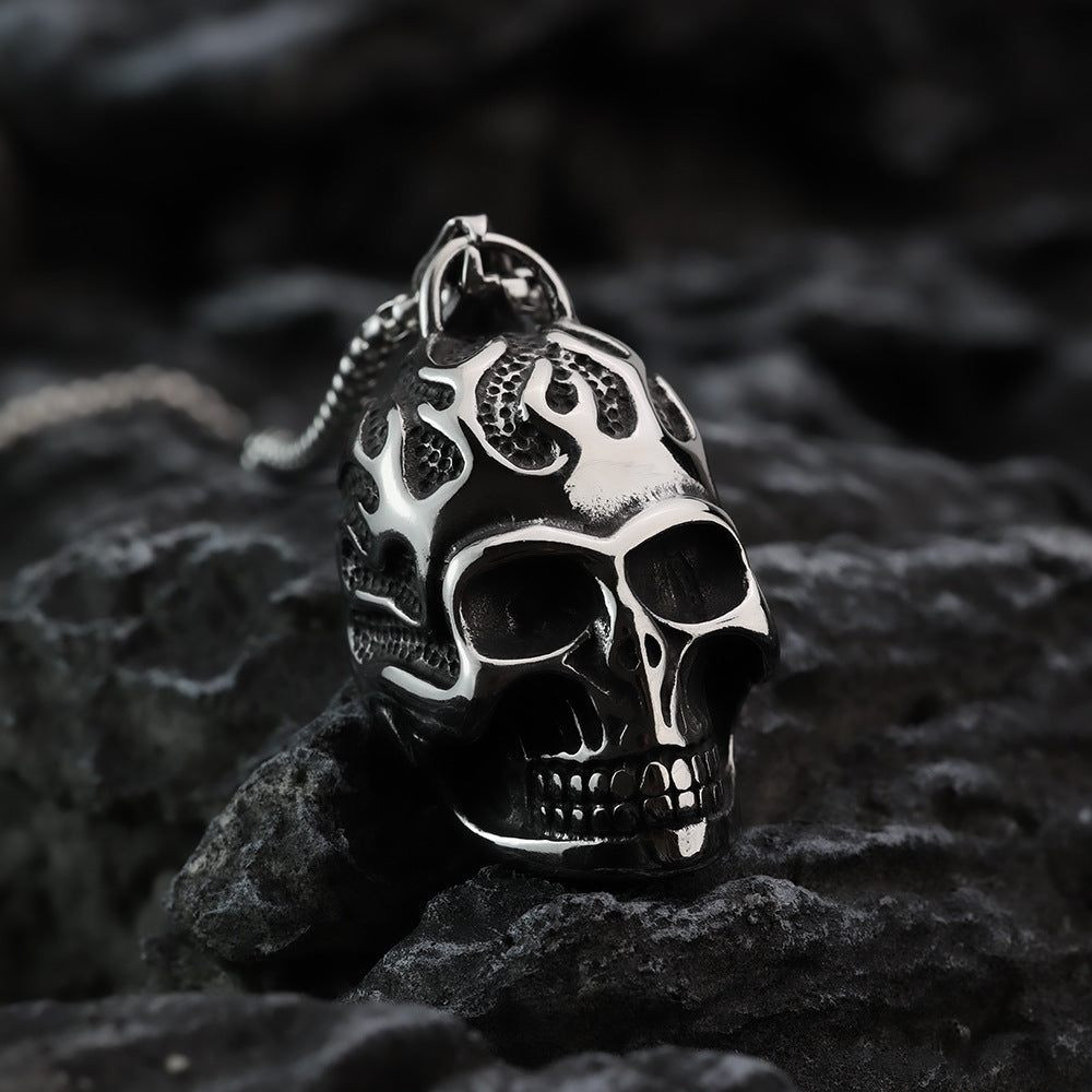 Hip-Hop European and American Skull Pendant Necklace Jewelry