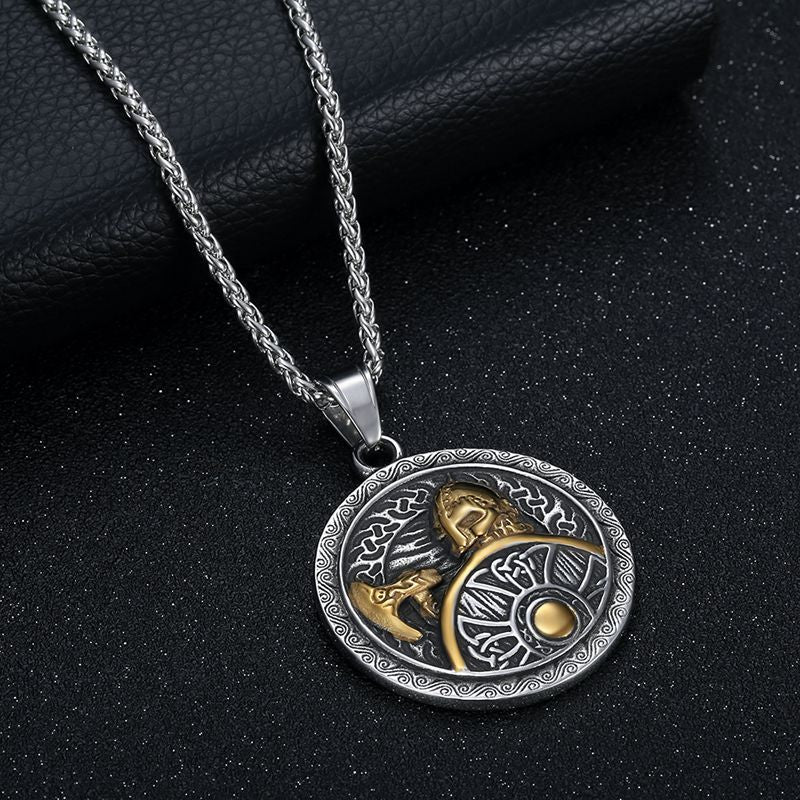 Stainless Steel Necklace - Vintage Nordic Viking Pendant
