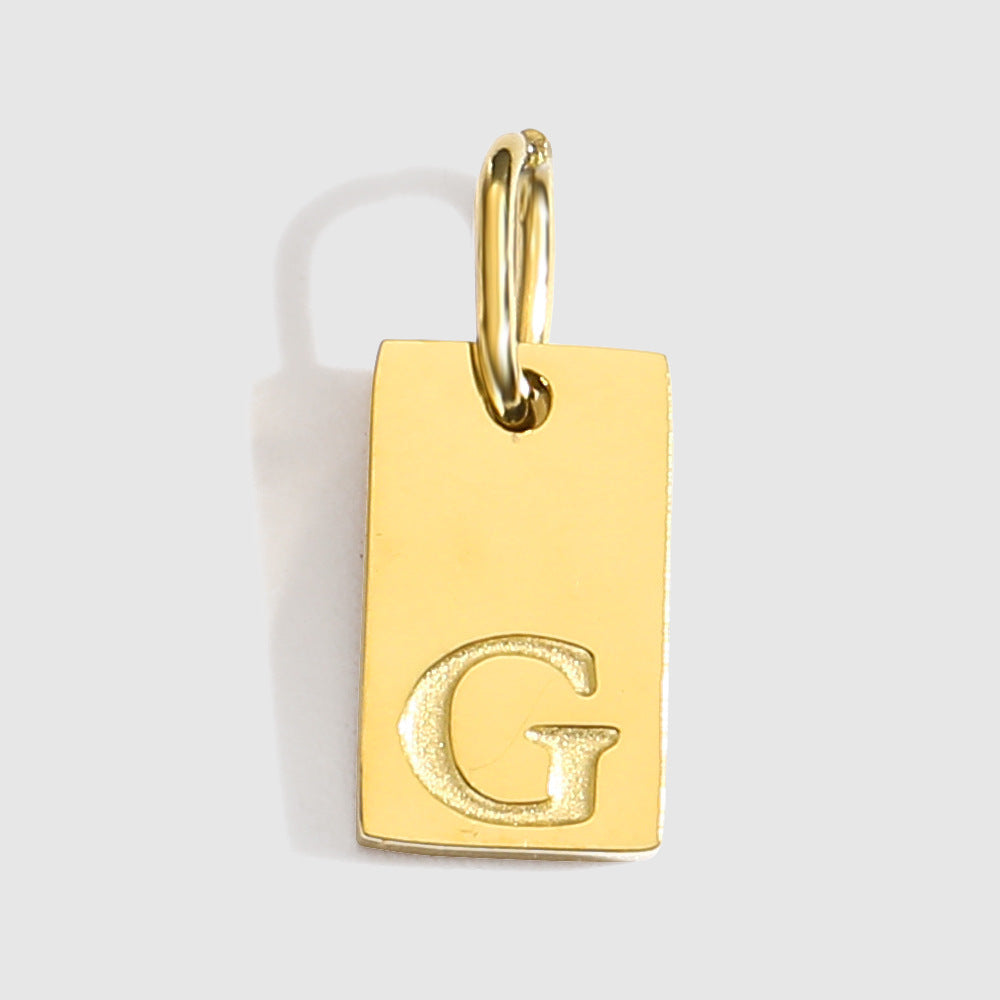 Planderful Jewelry Alphabet Necklace Gold Plated Stainless Steel