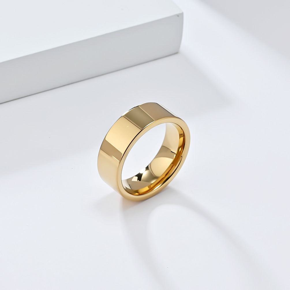 Planderful Everyday Genie Tungsten Steel Ring Unisex Luxury Wedding Band Gift for Couples