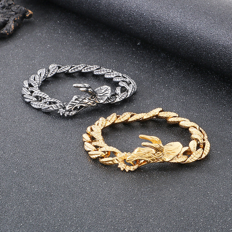 Planderful Dragon Tail Buckle Bracelet Durable Titanium Men