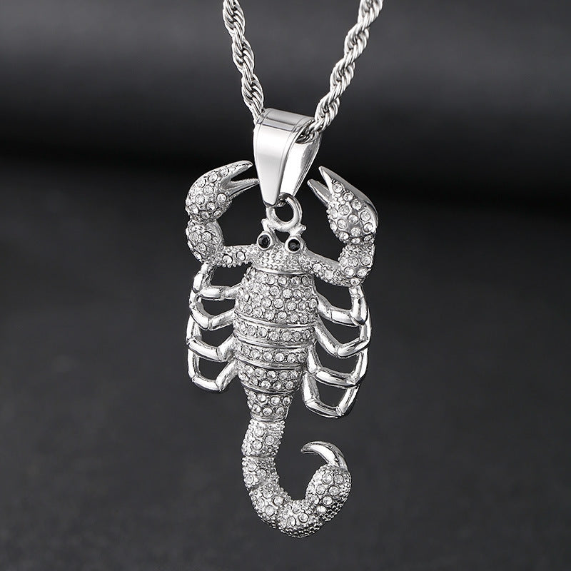 Planderful Everyday Genie Zircon HipHop Scorpion Pendant Men