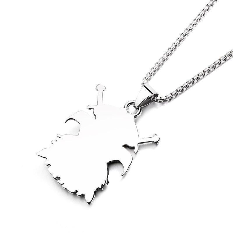Stainless Steel Necklace – Statement Hip Hop Pirate Pendant