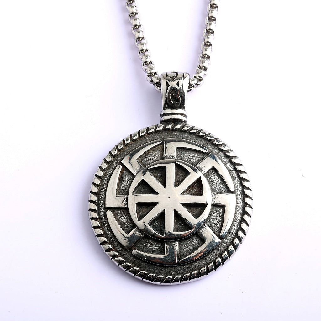 Vintage Stainless Steel Men's Pendant Necklace