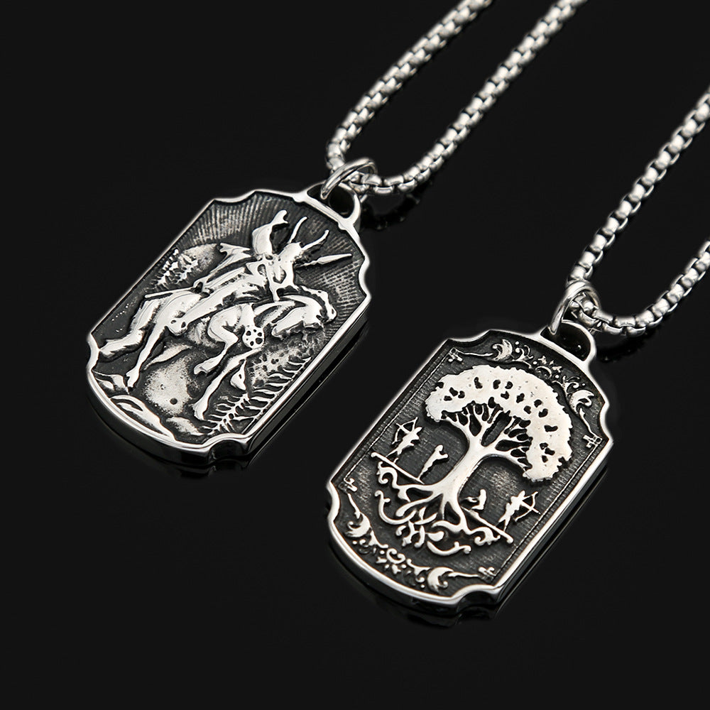 European And American Stainless Steel Viking Warrior Pendant