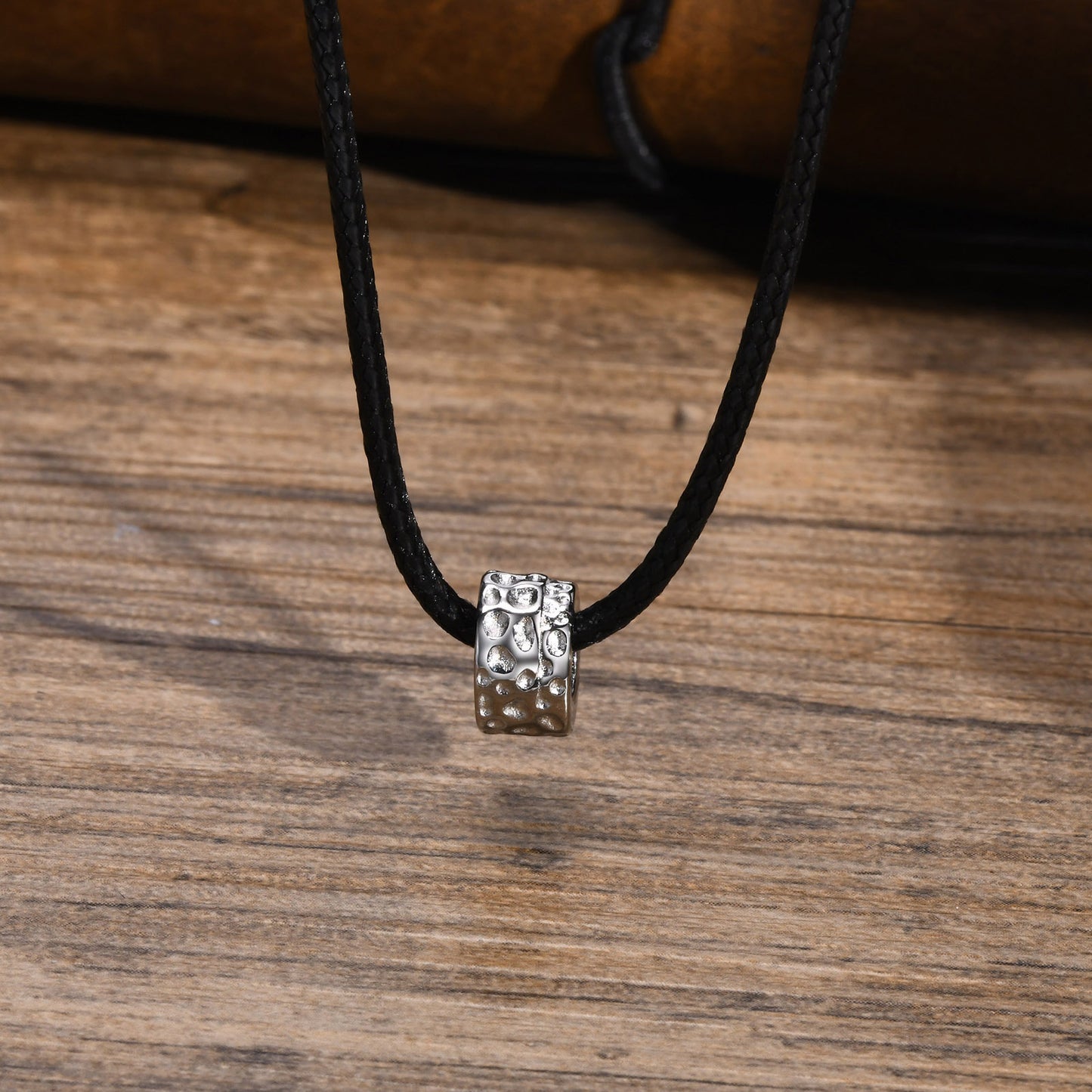 Cross-Border Stainless Steel Hammer Ring Pendant Necklace for Men
