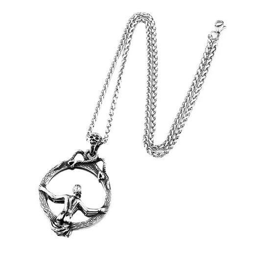 Creative Vintage Titanium Steel Magic Mirror Pendant for Men - Wholesale Retro Accessories