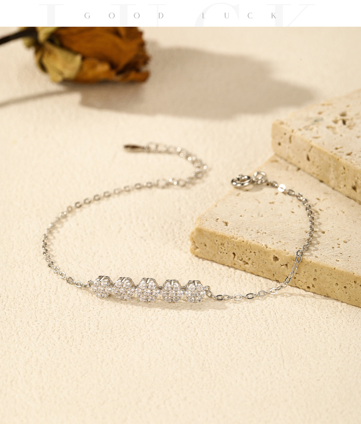 925 Sterling Silver Floral Jewelry Set