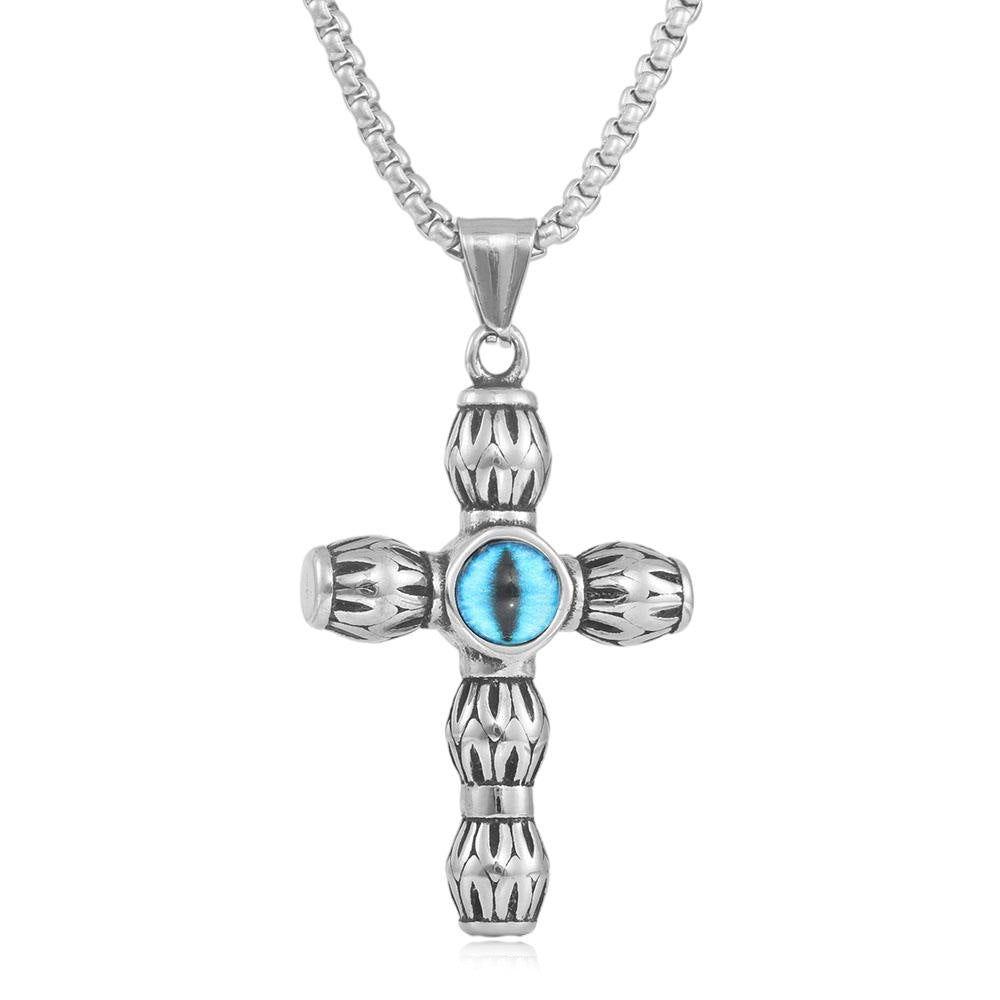 European And American Stainless Steel Cross Eye Pendant