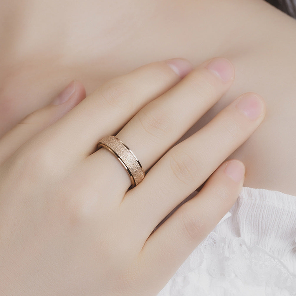 Planderful Titanium Steel Matte Rotating Ring Unisex For Him Her Couples Wedding Band Everyday Genie