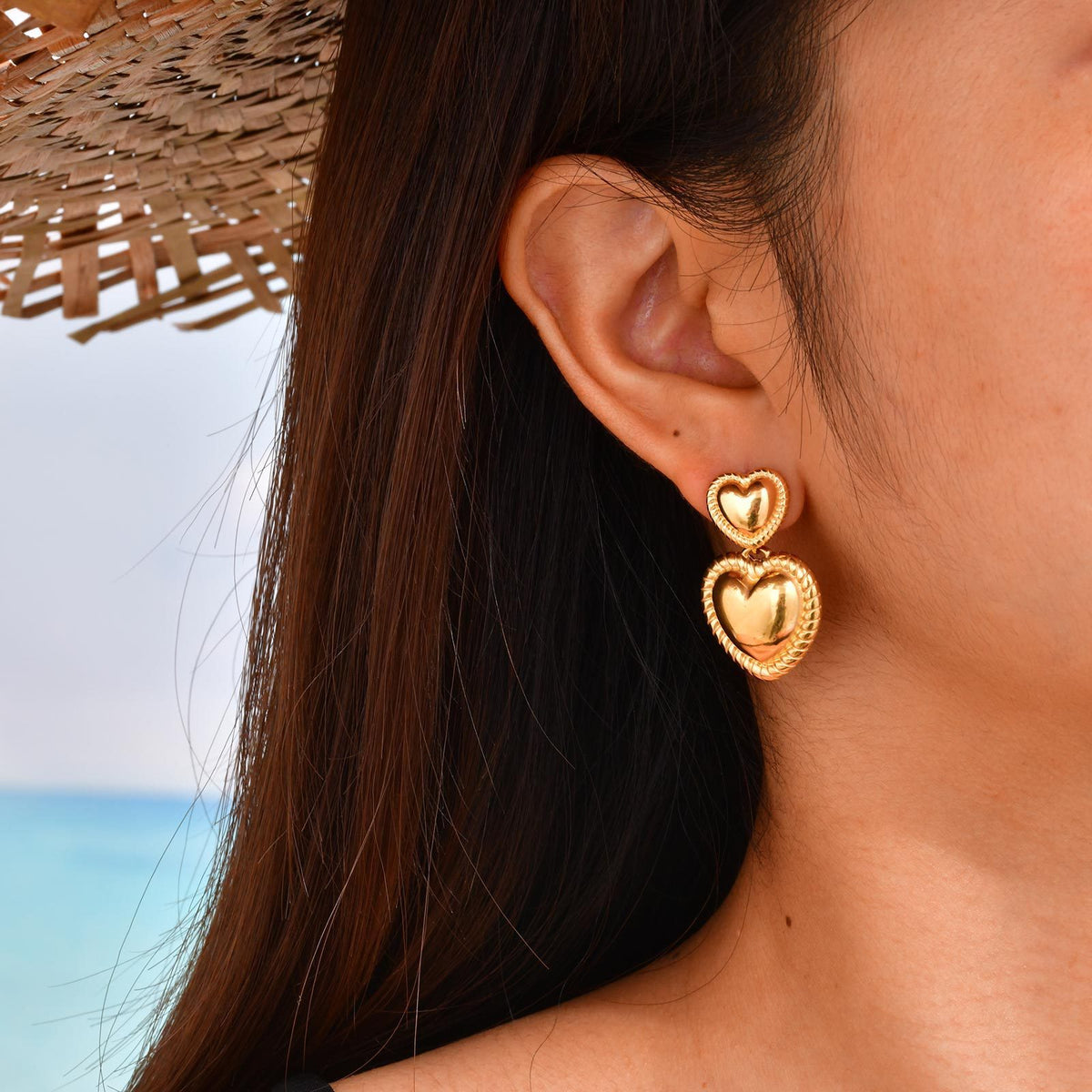 Stainless Steel Heart Earrings