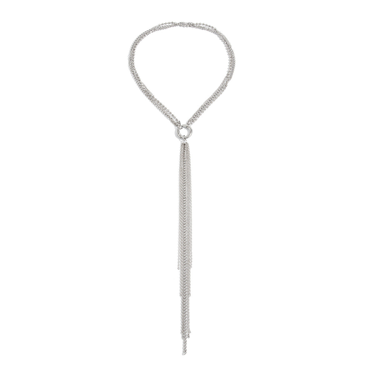Long Tie Chain Tassel Necklace