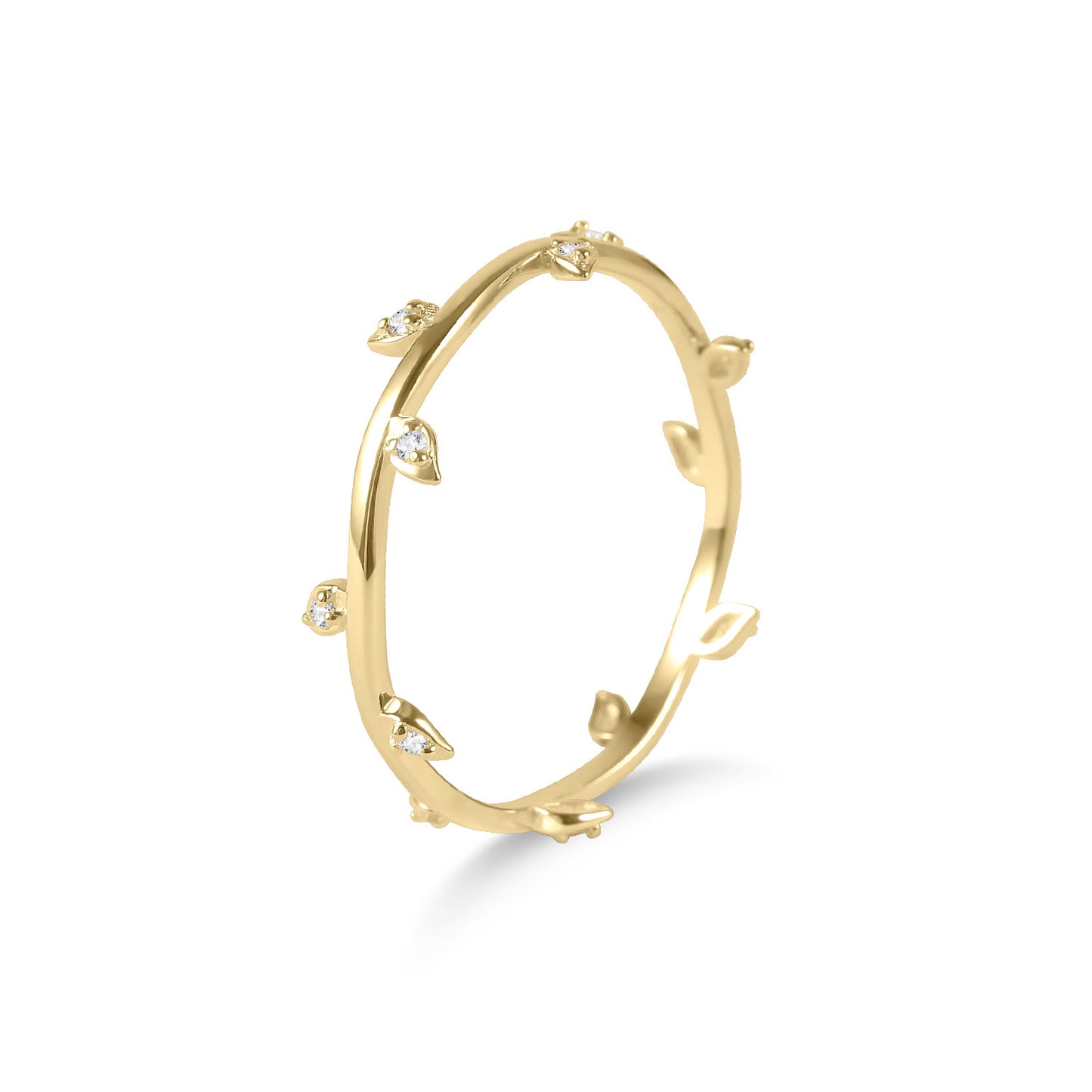 Small Fresh S925 Sterling Silver Moissanite Ring Golden Dawn Series