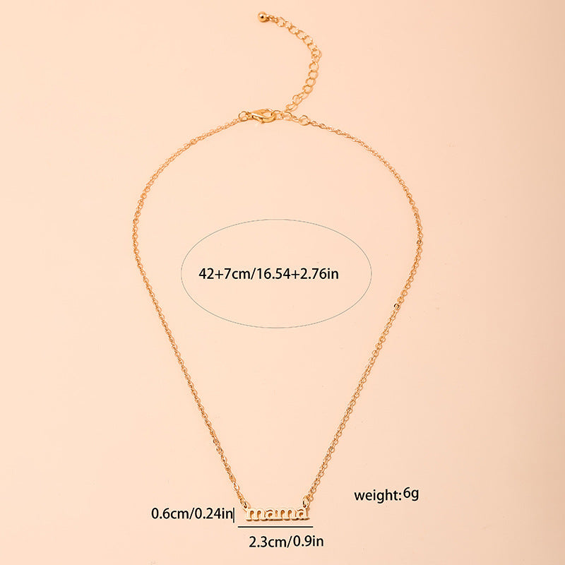 Trendy Mama Letter Pendant Necklace - Vienna Verve Collection
