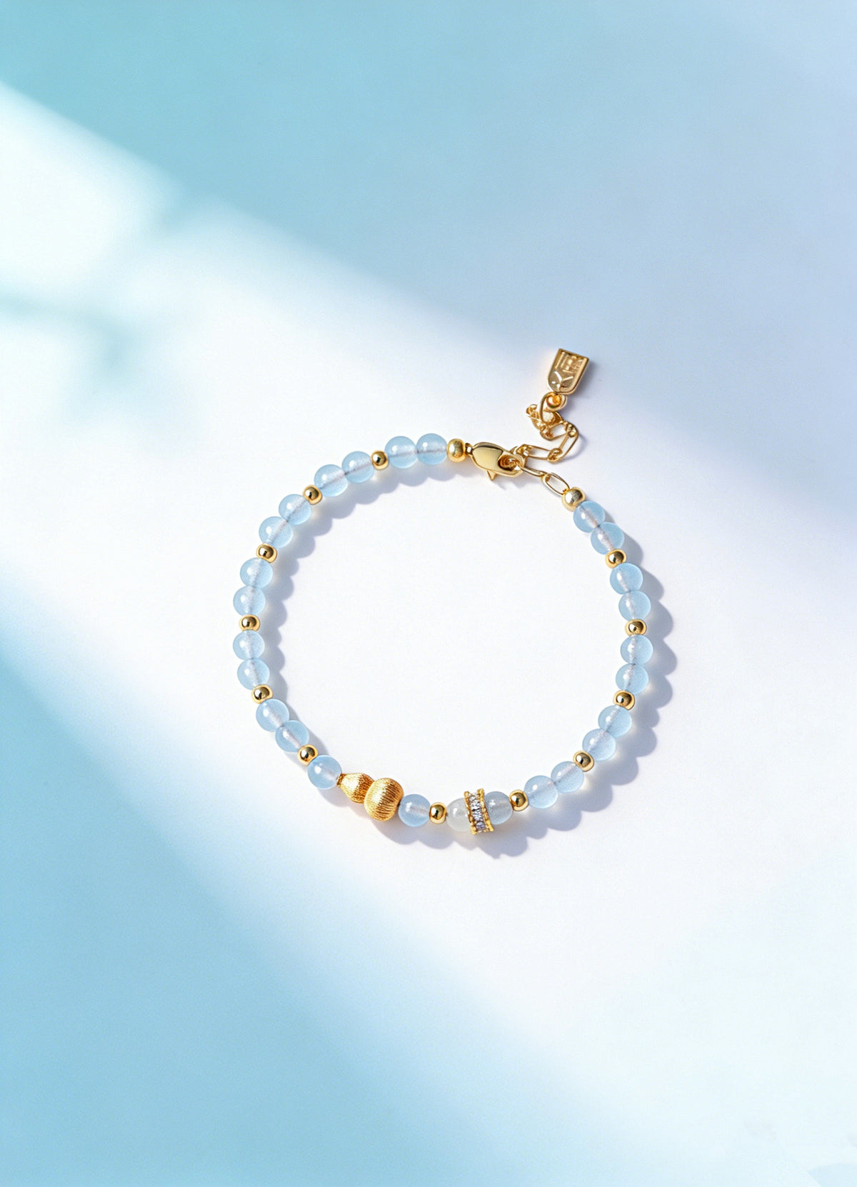 Amethyst Rose Quartz Crystal Gourd Bracelet