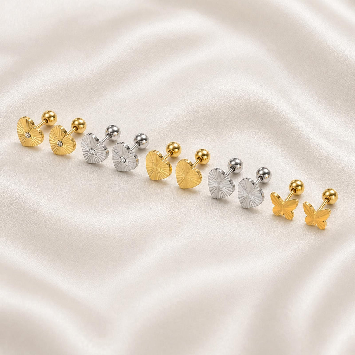 Stainless Steel Zircon Earrings