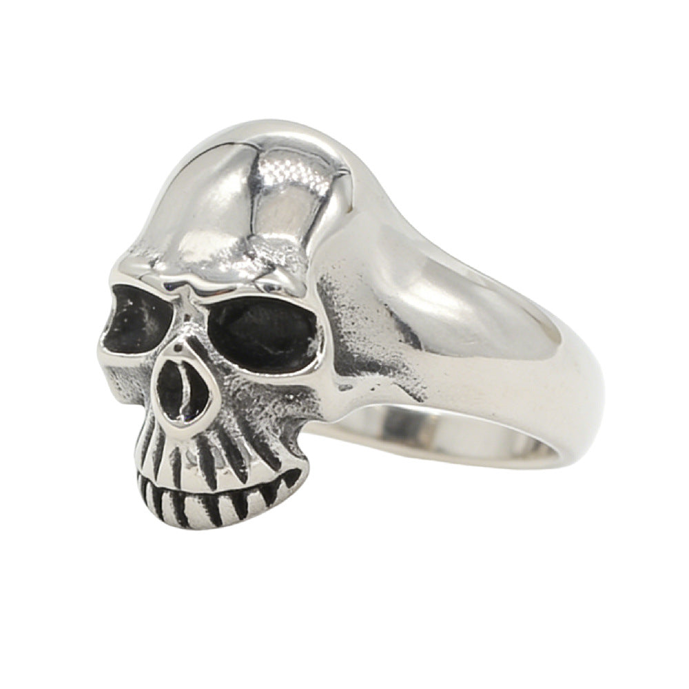 Planderful Titanium Skull Ring For Men Unisex Retro Gothic Protection Symbol Jewelry Everyday Genie Collection