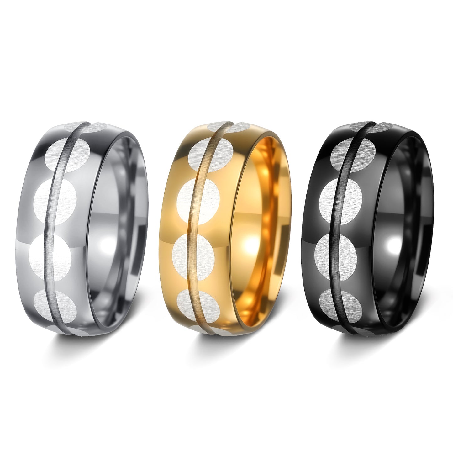 Planderful Everyday Genie Two Tone Stainless Steel Ring Unisex Fade Resistant Durability