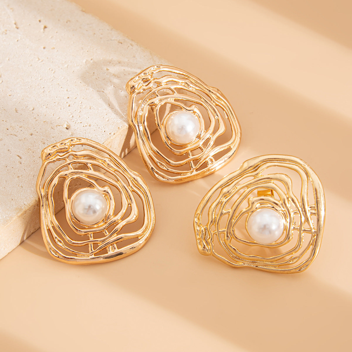 Planderful Vienna Verve Earrings – Exaggerated Irregular Geometric Design