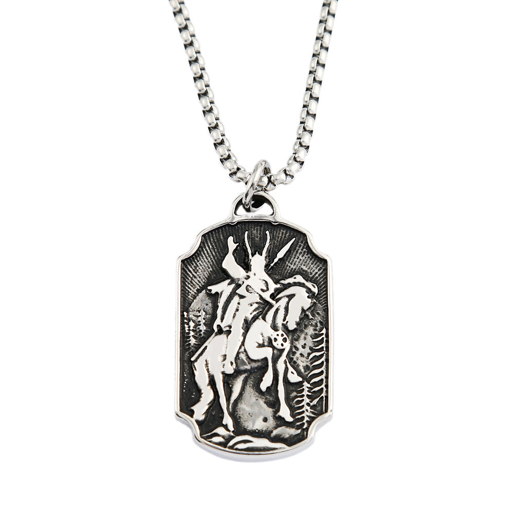 European And American Stainless Steel Viking Warrior Pendant