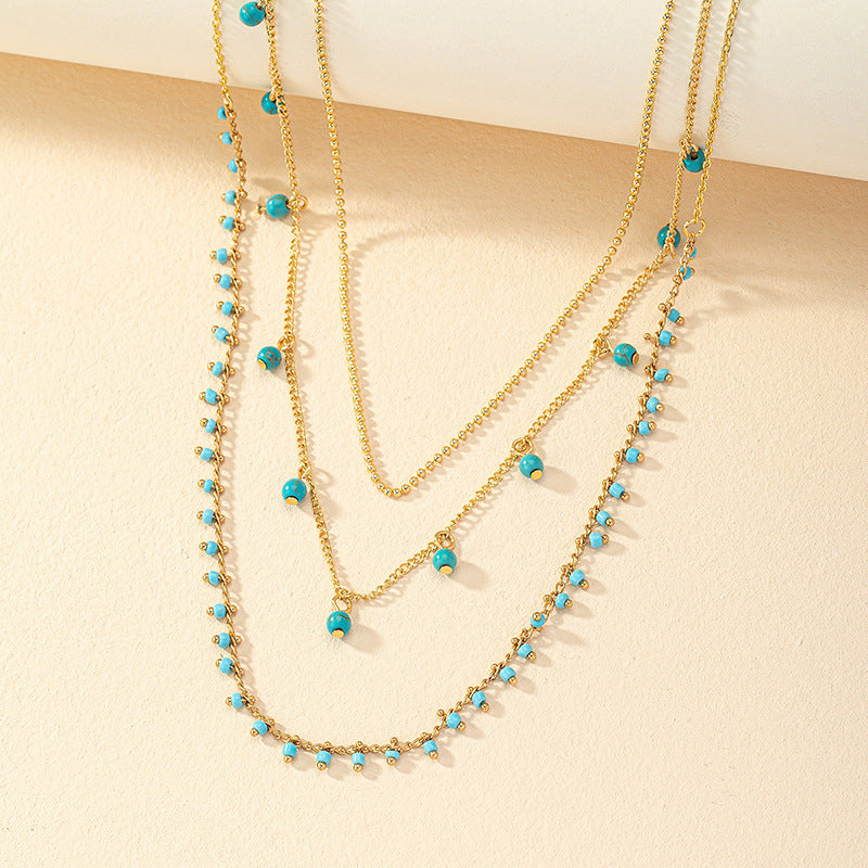 Sleek and Elegant Layered Collarbone Necklace - Vienna Verve Collection