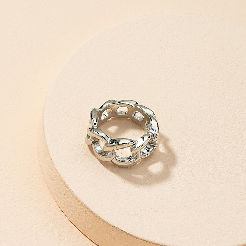 European Chic Chain Buckle Ring - Vienna Verve Collection