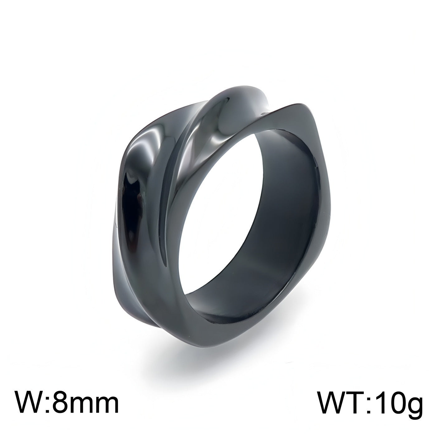 Spiral Twisted Texture Ring, And Twist Ring, Stainless Steel Men's Ring