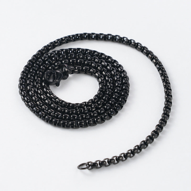 Planderful Jewelry Stainless Steel Pearl Chain Necklace