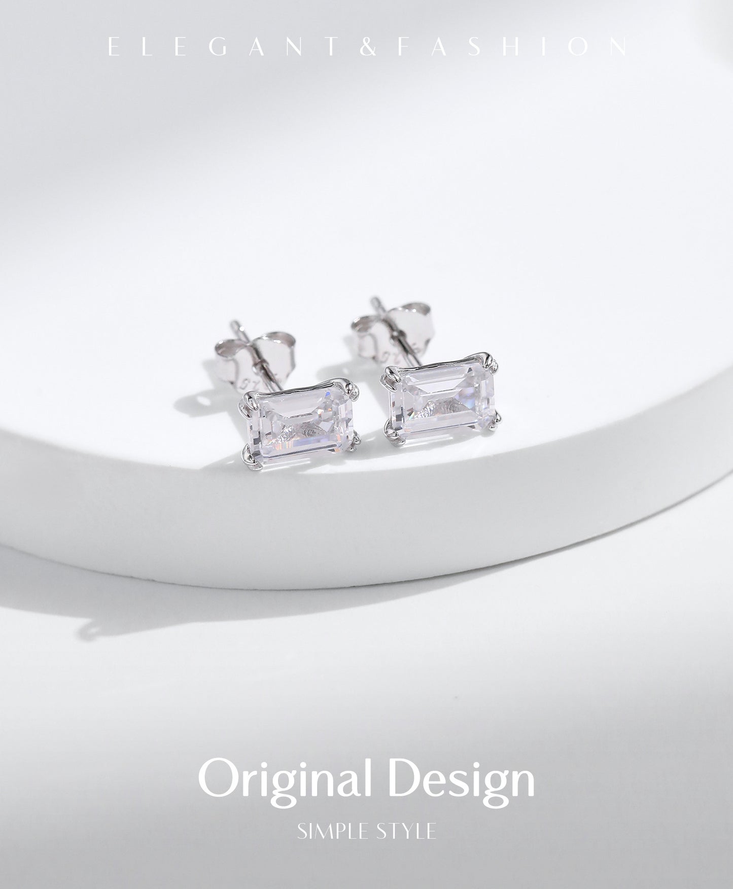 Planderful Everyday Genie Earrings – Elegant Zircon Stud Design