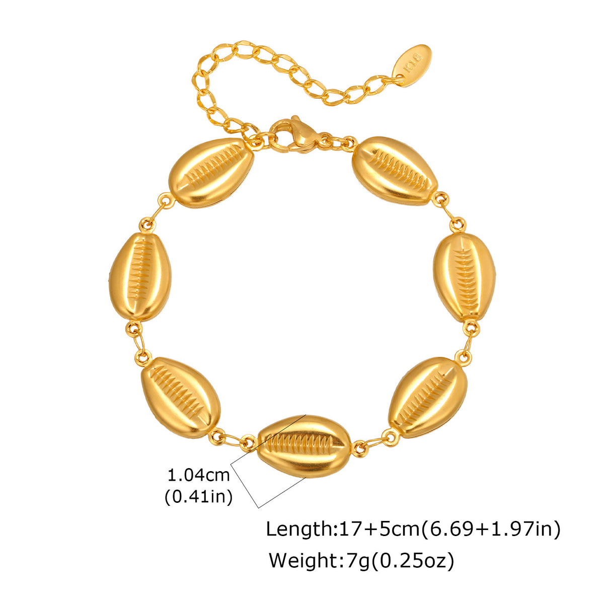 Heart Shell Stainless Steel Bracelet for Women