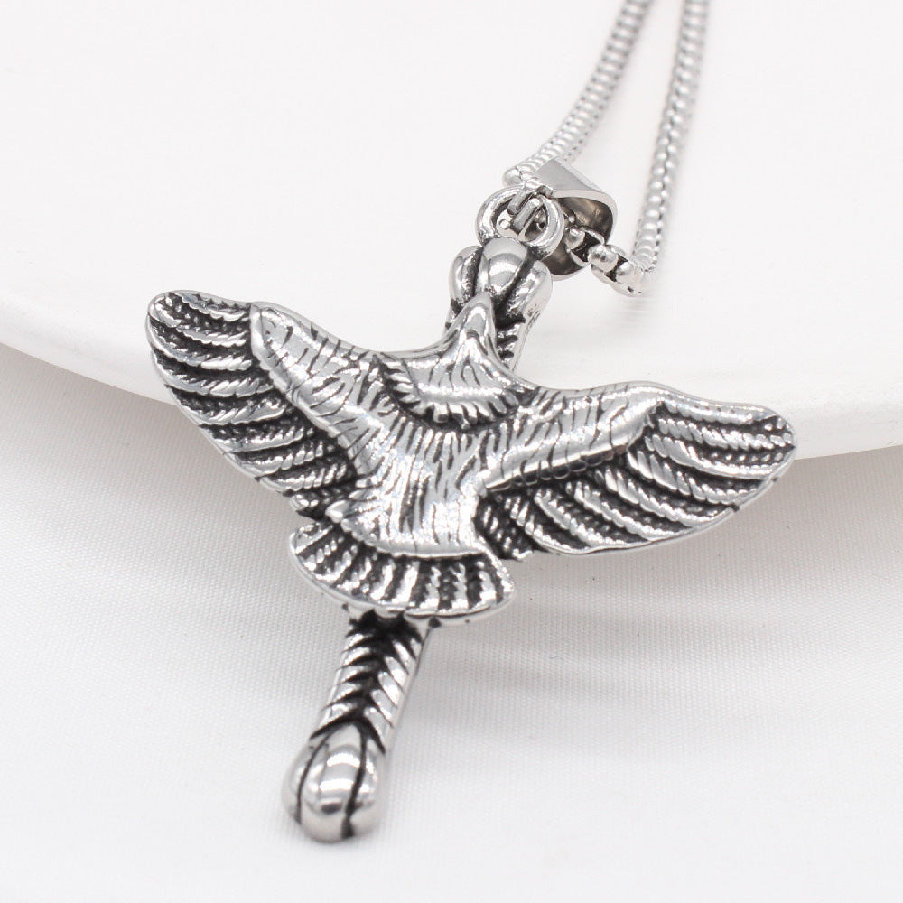 Goro Takahashi Eagle Pendant Necklace Titanium Steel Unisex Protection Statement Planderful Everyday Genie