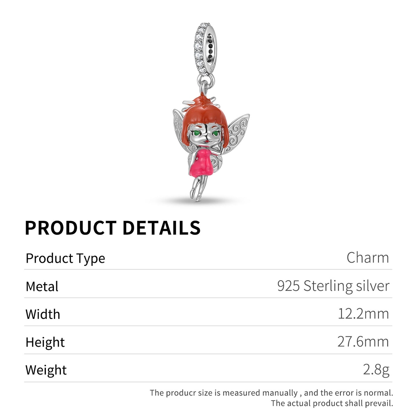 Planderful Jewelry Sterling Silver Fairy Pendant