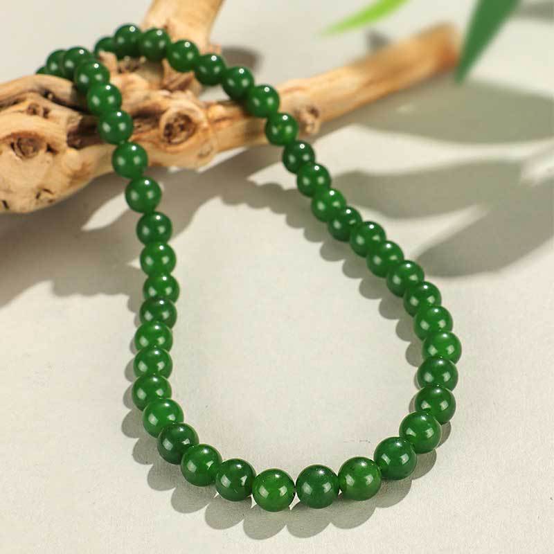Chalcedony Round Bead Necklace