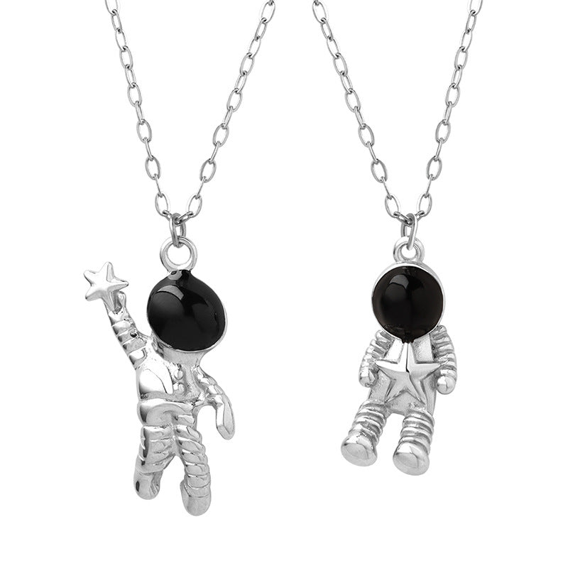 Space Explorer Titanium Steel Pendant Necklace - Unisex Hip-Hop Fashion Piece