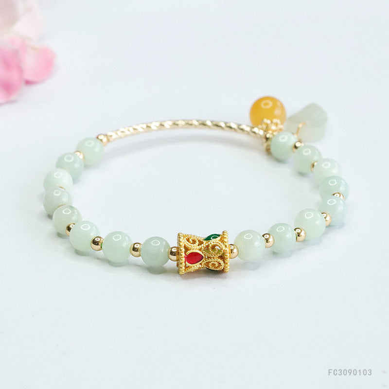 Jadeite Leaf Bracelet