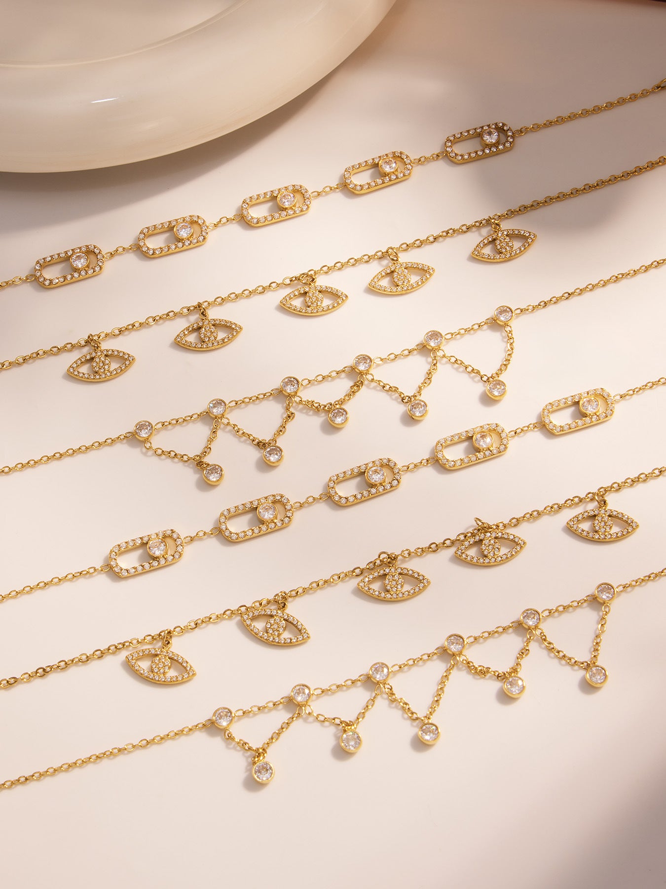 Planderful Zircon Stainless Steel Bracelet For Women