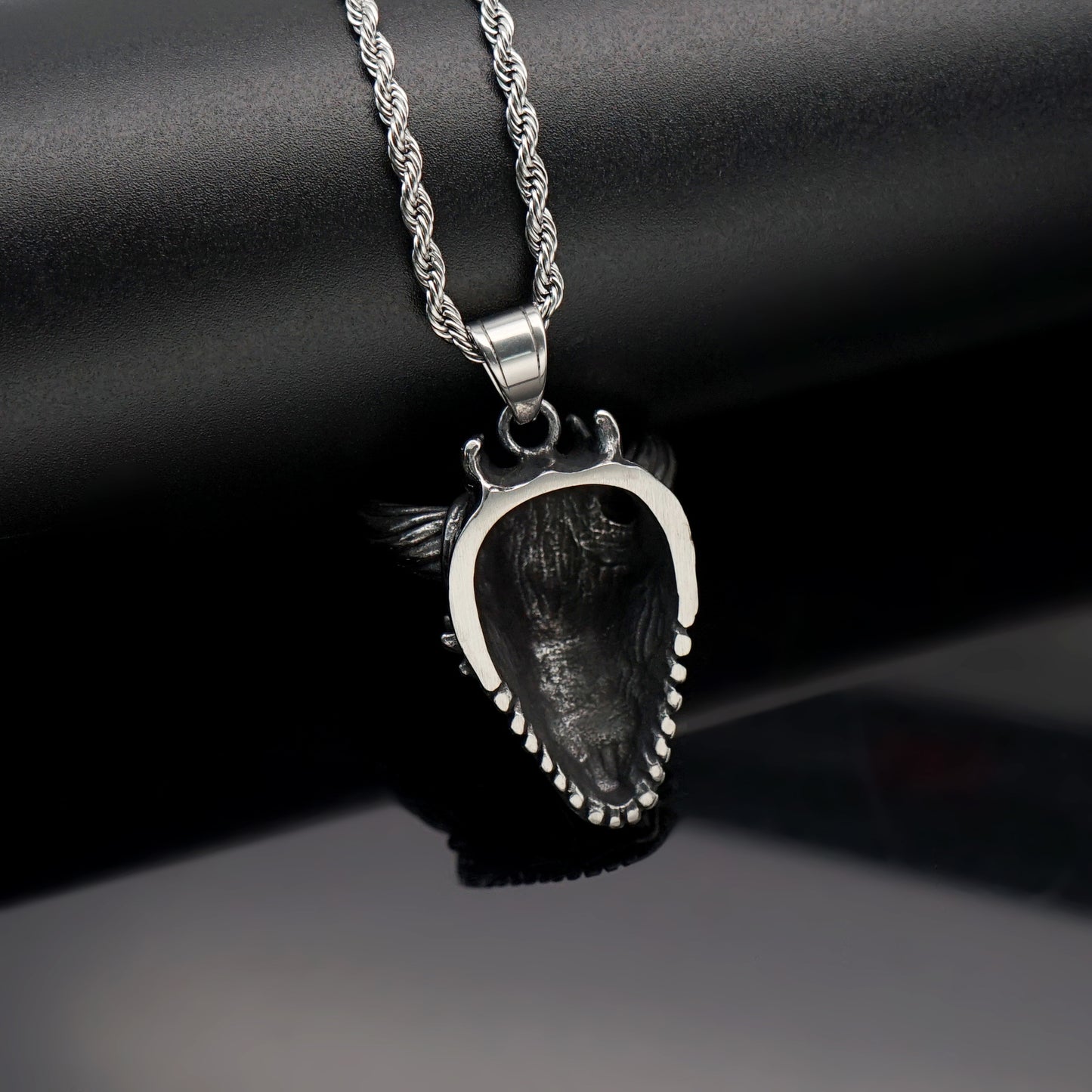 Steel Necklace – Vintage Punk Skull Sheephead Pendant For Men Gothic Jewelry Gift Idea
