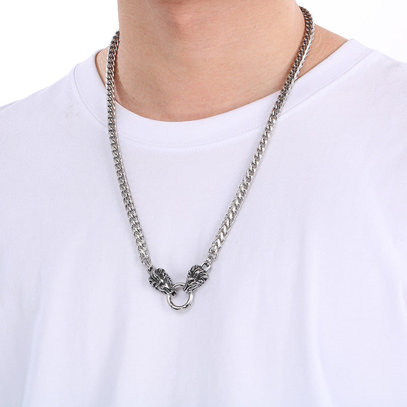 Planderful Collection Snake Necklace For Men Retro Punk