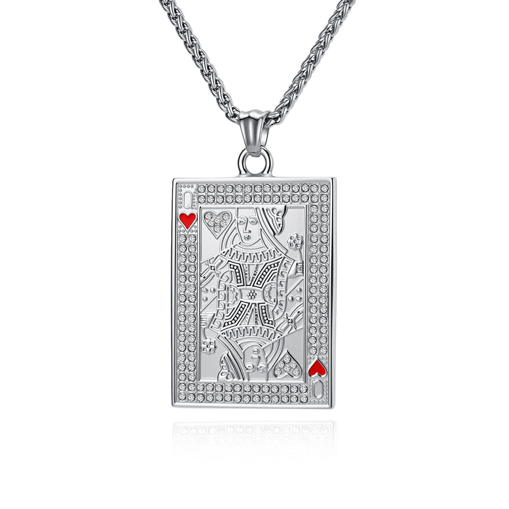 Stainless Steel Zircon Gold-Plated Necklace