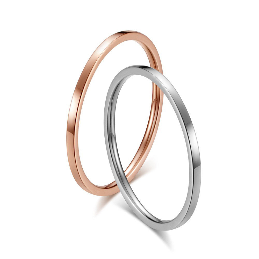 Rose Gold Ring – Smooth Women's Thin – Women's