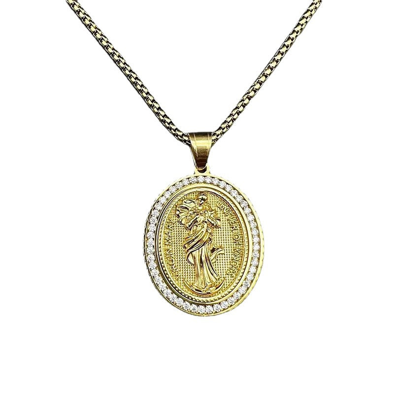 Zircon Necklace – Statement Virgin Pendant
