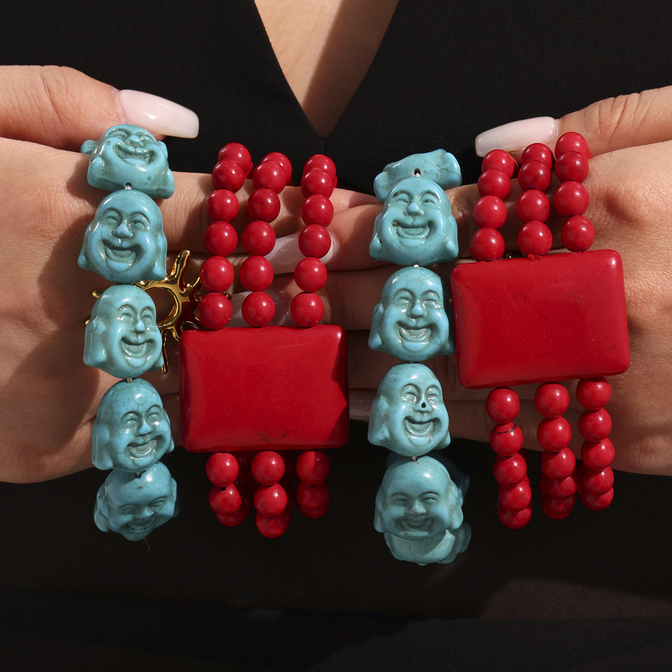 Planderful Maitreya Buddha Natural Stone Unisex Bracelet