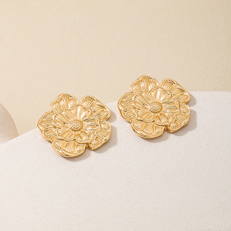 Planderful Vienna Verve Earrings – Elegant Multi-Layer Flower Design