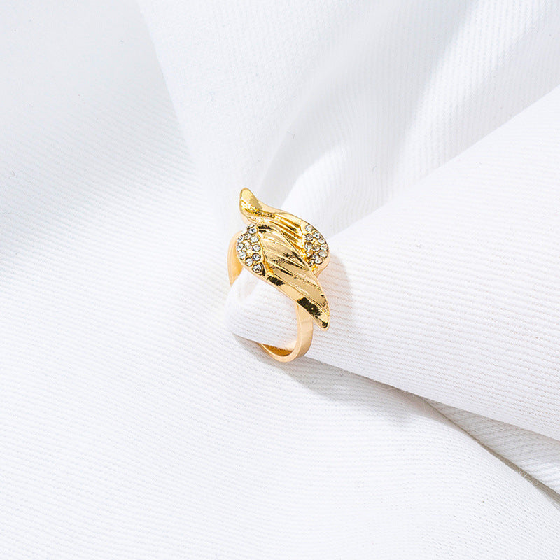 Vienna Verve Metal Relief Ring with Micro-Zircon Accents