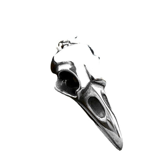 Nordic Viking Crow Beak Stainless Steel Men's Pendant, Retro European American Titanium Jewelry for Him