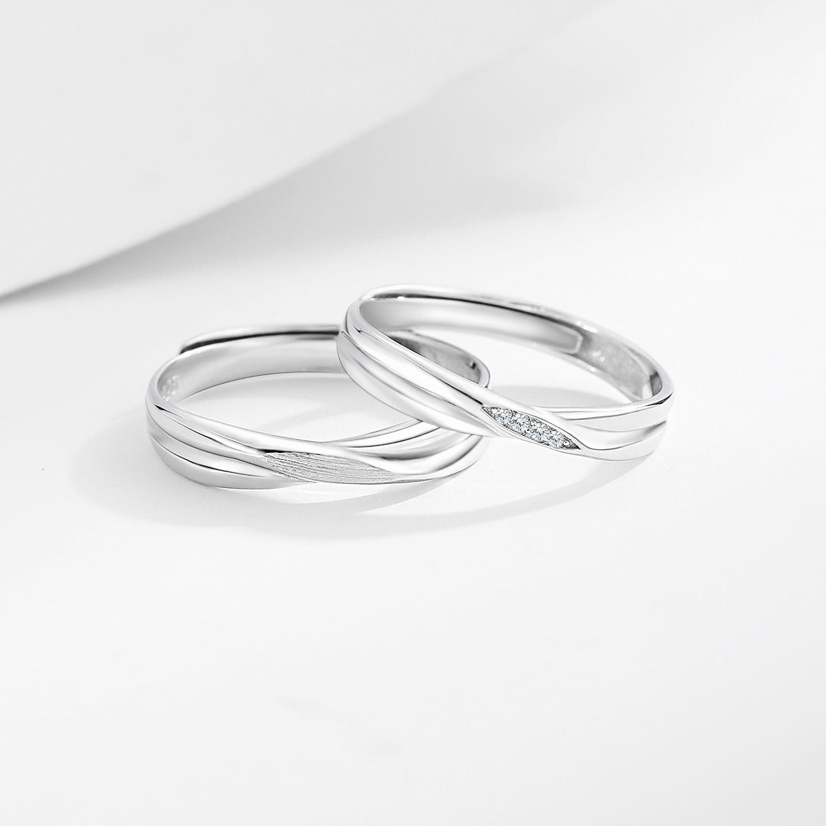 Planderful Everyday Genie Always Couple Ring 925 Sterling Silver – Adjustable Light Luxury Design